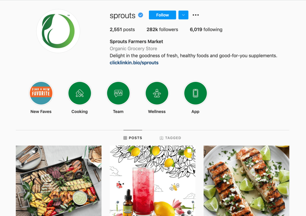 instagram brand sprouts