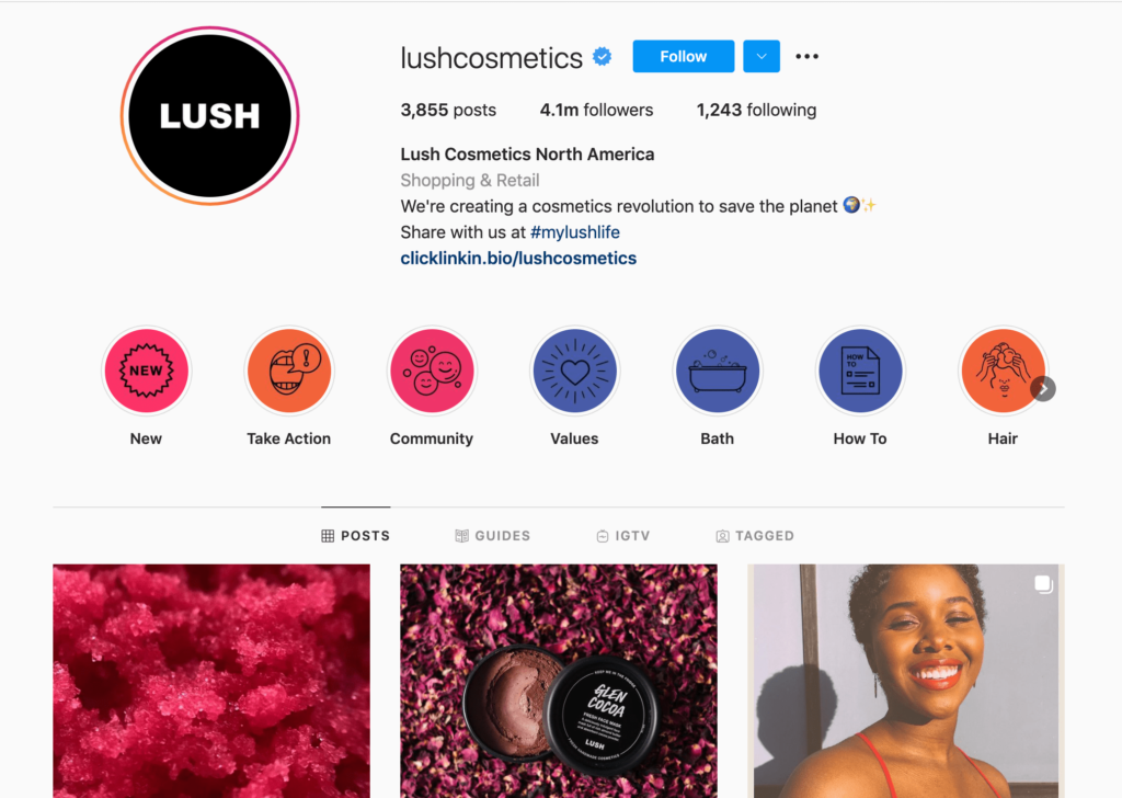 instagram brand lush