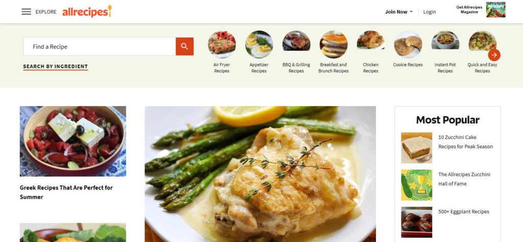 Website resep masakan tutorial memasak Allreceipes.com Ahasave downloader