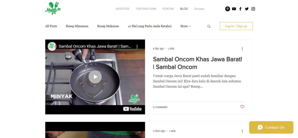 Website resep masakan tutorial memasak masak.tv Ahasave downloader