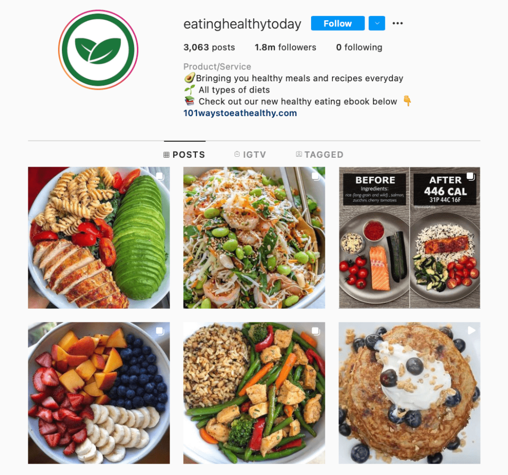 eating healthy today instagram download