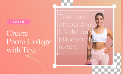 create photo collage with text