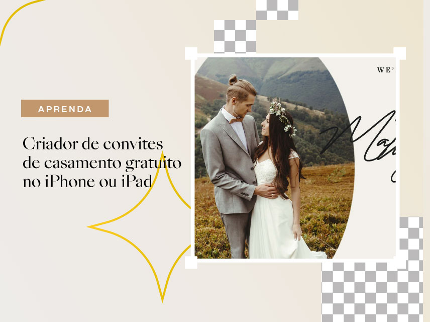 Criador de convite de casamento gratuito: baixe no iPhone ou iPad!