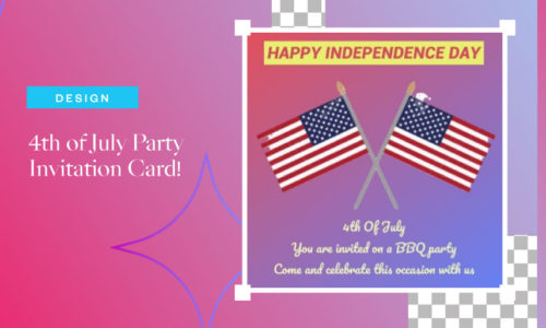 4th of July Party Invitation Card!